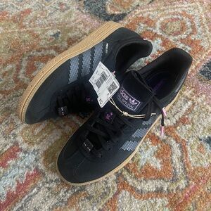 Adidas Black and Pink Handball Spezial Shoes